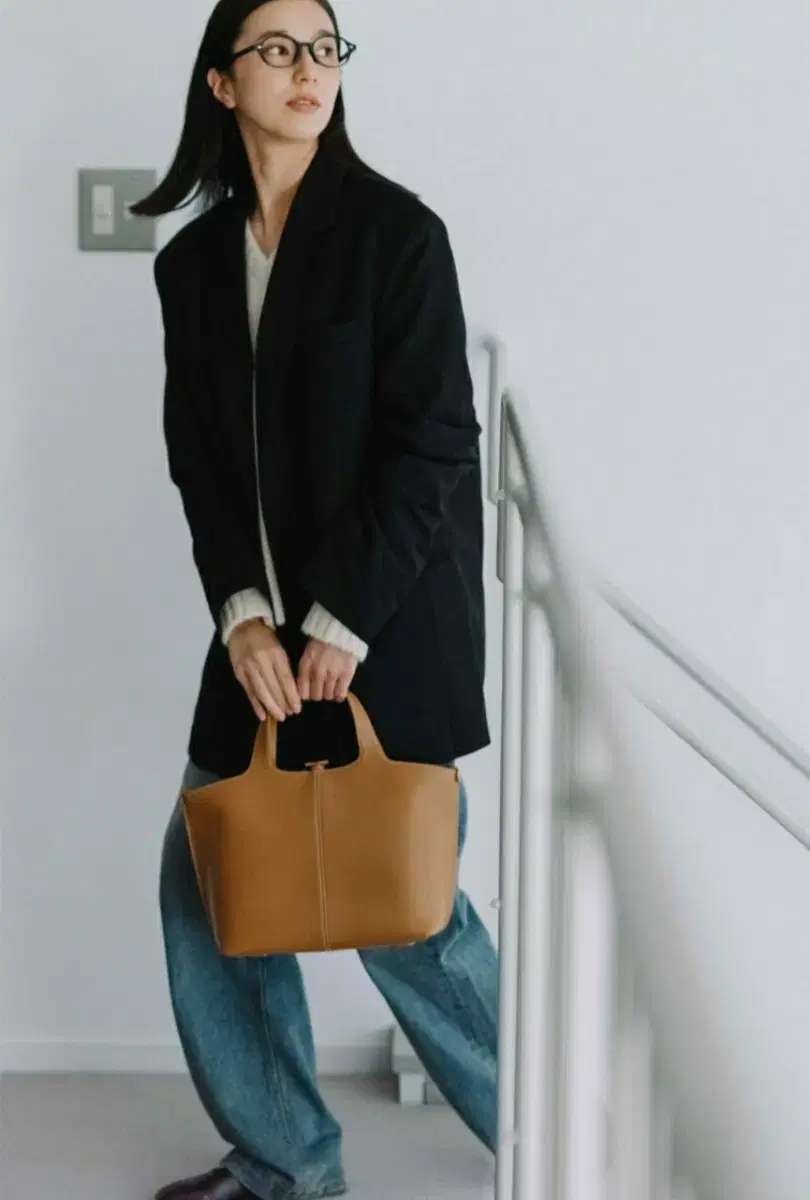 아뜰리에 드 루멘 Panier tote Bag(Tan Brown)-새제품